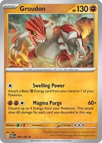 Groudon | 093/182 | Reverse Holofoil | SV04: Paradox Rift Groudon | 093/182 | Reverse Holofoil | SV04: Paradox Rift