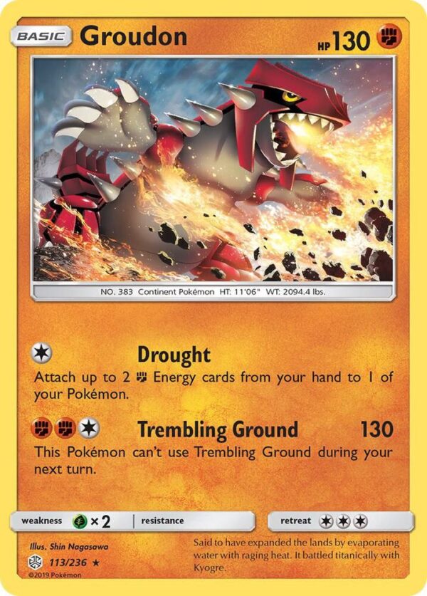 Groudon 113/236 Reverse Holofoil SM – Cosmic Eclipse