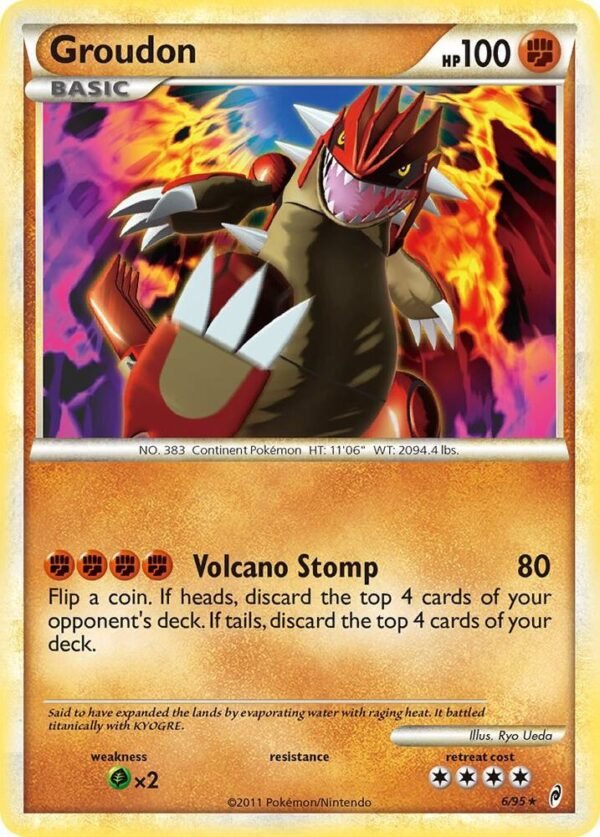 Groudon 6/95 Reverse Holofoil Call of Legends