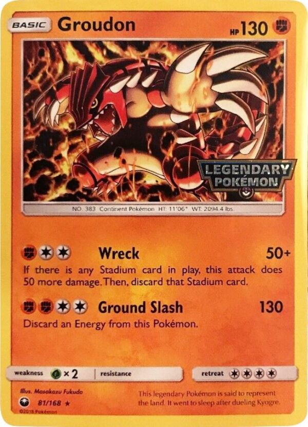 Groudon 81/168 (Cosmos Holo) (Gamestop Promo) 081/168 Holofoil Miscellaneous Cards & Products