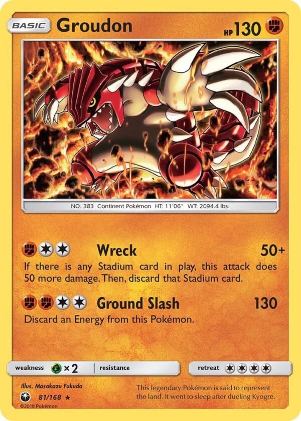 Groudon 81/168 Holofoil SM – Celestial Storm Groudon 81/168 Holofoil SM – Celestial Storm