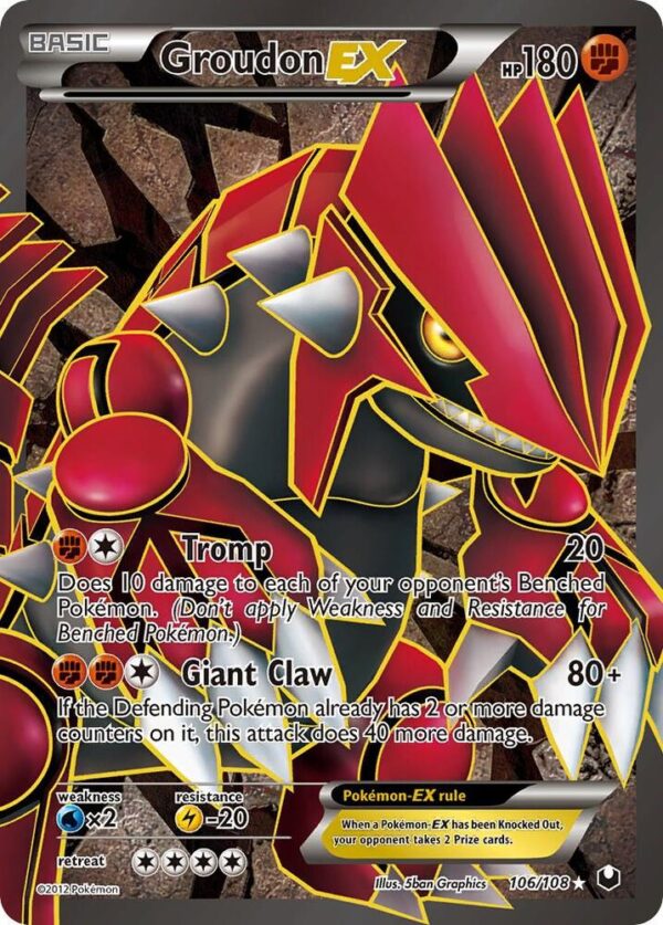 Groudon EX (106 Full Art) 106/108 Holofoil Dark Explorers