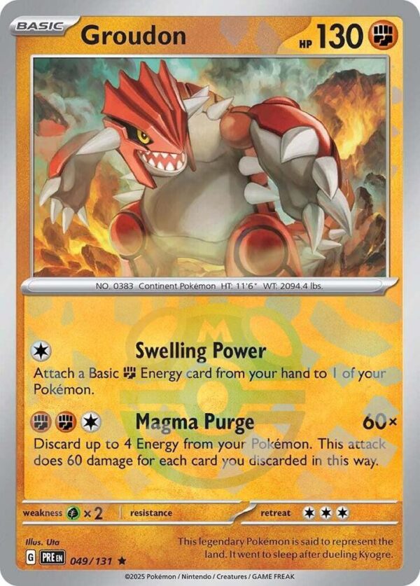 Groudon (Master Ball Pattern) 049/131 Holofoil SV: Prismatic Evolutions