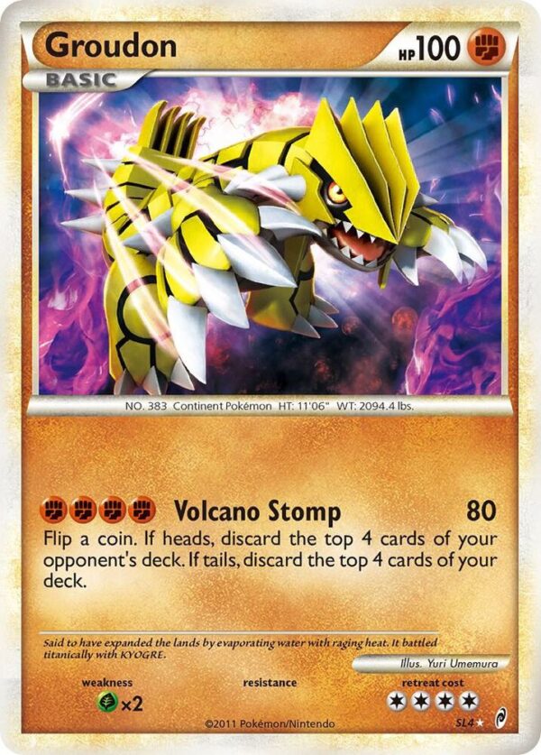 Groudon (Shiny) SL4 Holofoil Call of Legends Groudon (Shiny) SL4 Holofoil Call of Legends