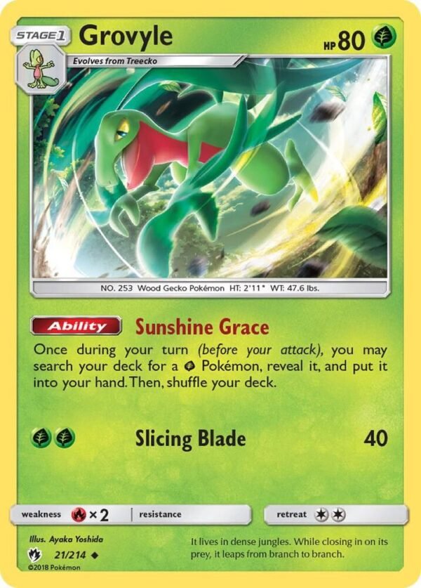 Grovyle 21/214 Reverse Holofoil SM – Lost Thunder Grovyle 21/214 Reverse Holofoil SM – Lost Thunder