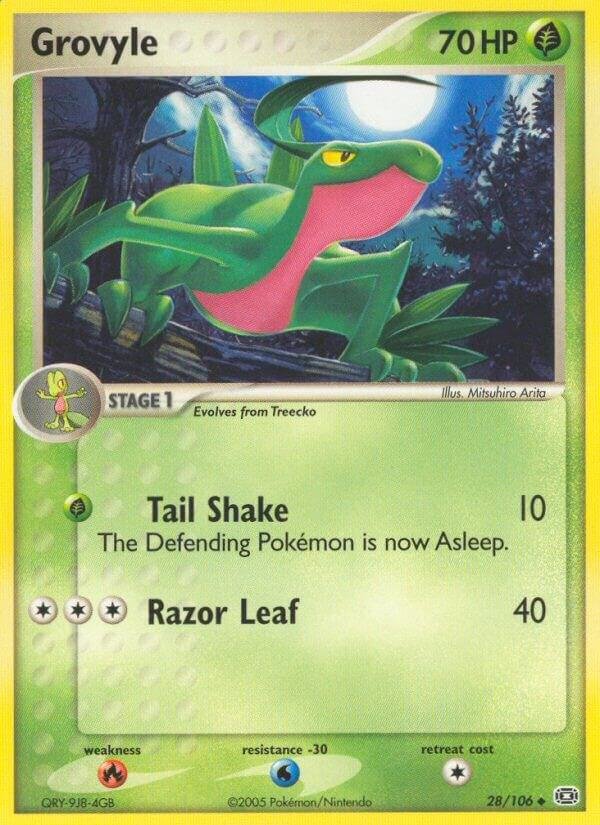 Grovyle 28/106 Reverse Holofoil Emerald Grovyle 28/106 Reverse Holofoil Emerald