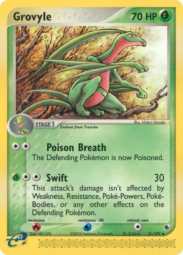 Grovyle 31/109 Normal Ruby and Sapphire