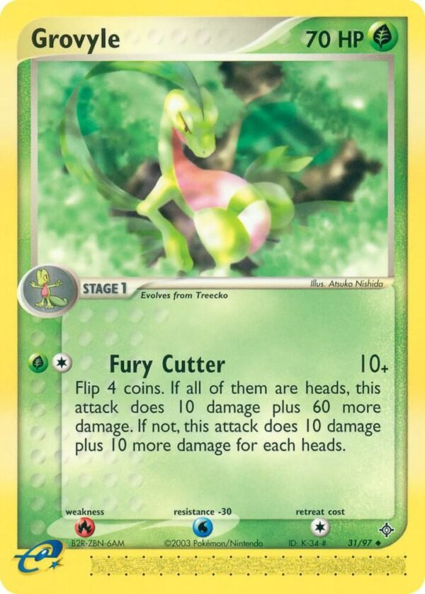 Grovyle 31/97 Reverse Holofoil Dragon