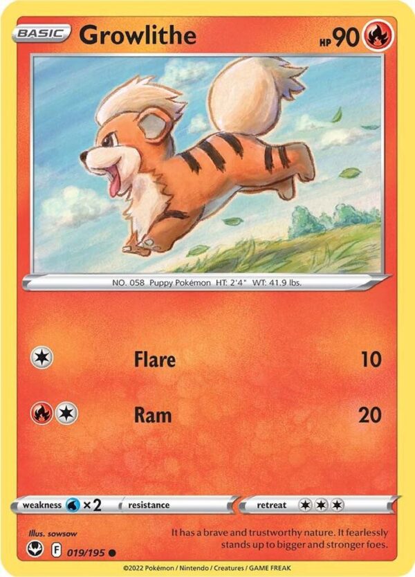 Growlithe 019/195 Normal SWSH12: Silver Tempest Growlithe 019/195 Normal SWSH12: Silver Tempest