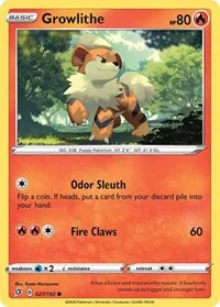 Growlithe | 027/192 | Reverse Holofoil | SWSH02: Rebel Clash