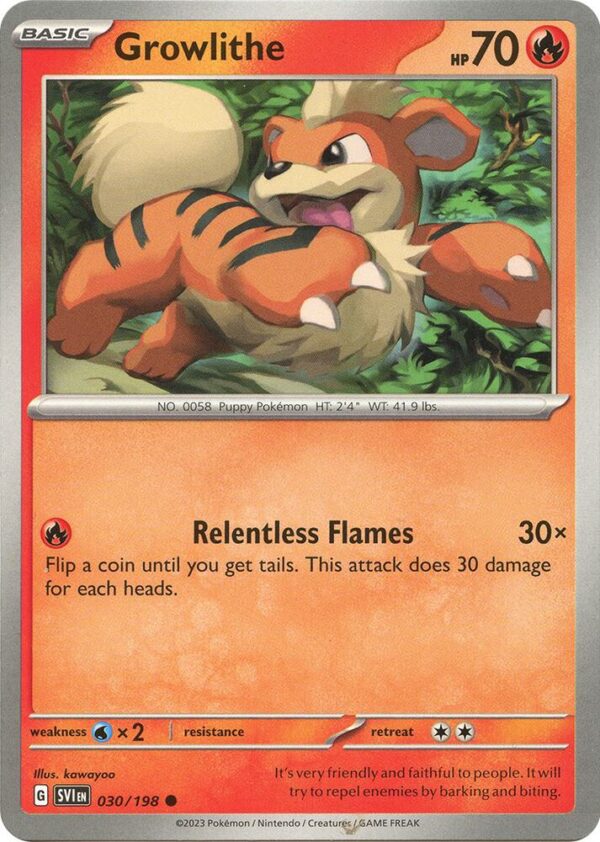 Growlithe 030/198 Normal SV01: Scarlet & Violet Base Set