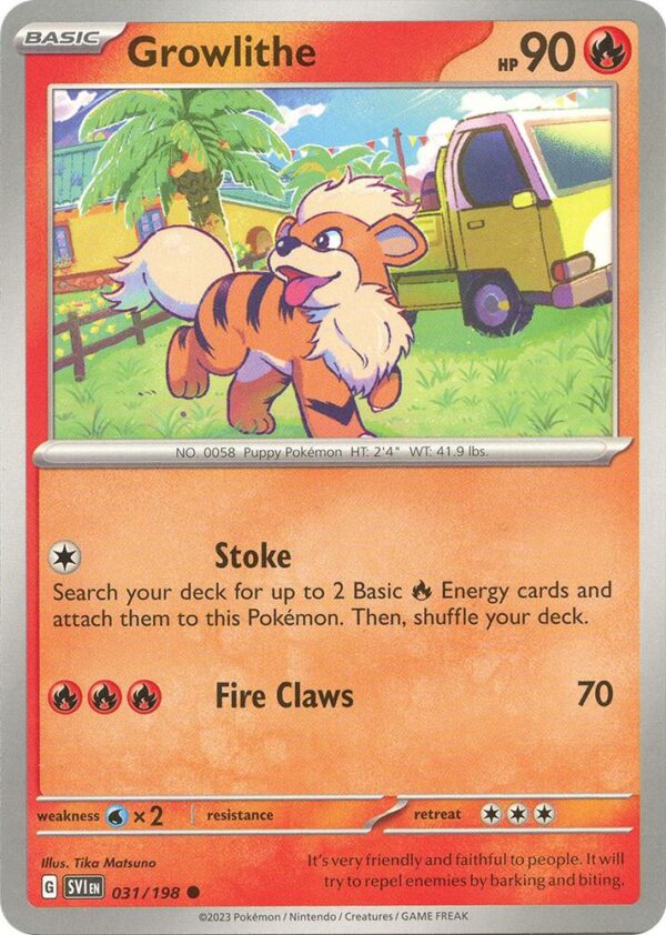 Growlithe 031/198 Normal SV01: Scarlet & Violet Base Set