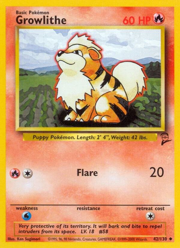 Growlithe 042/130 Normal Base Set 2