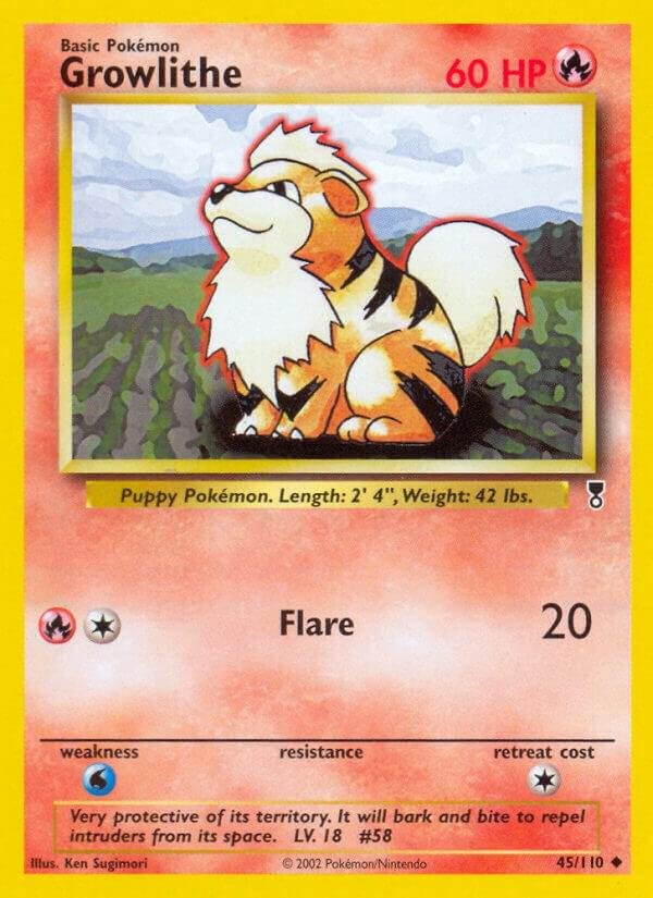 Growlithe 045/110 Reverse Holofoil Legendary Collection Growlithe 045/110 Reverse Holofoil Legendary Collection