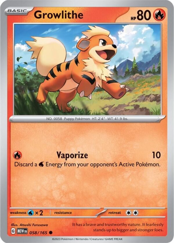 Growlithe 058/165 Normal SV: Scarlet & Violet 151