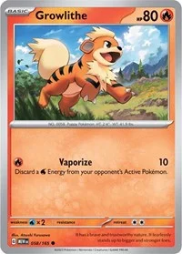 Growlithe | 058/165 | Reverse Holofoil | SV: Scarlet & Violet 151 Growlithe | 058/165 | Reverse Holofoil | SV: Scarlet & Violet 151