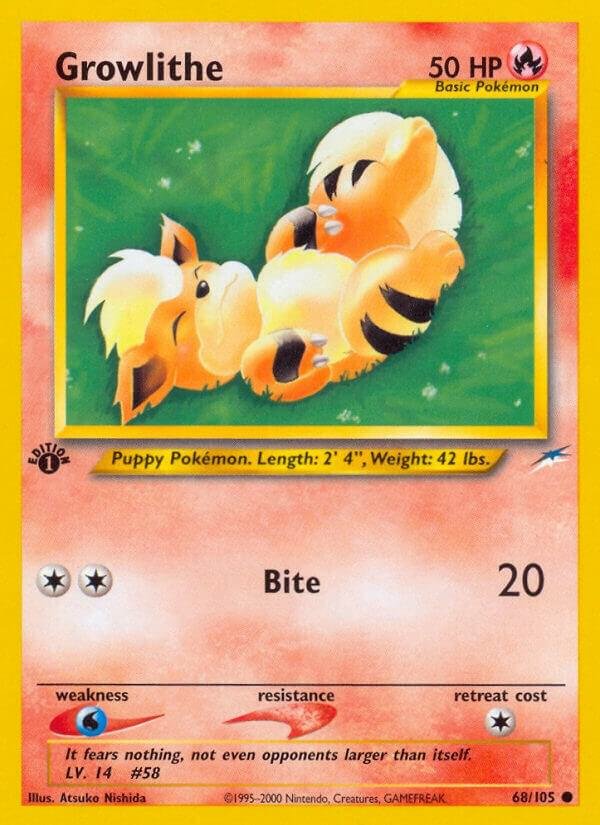 Growlithe 068/105 1st Edition Neo Destiny