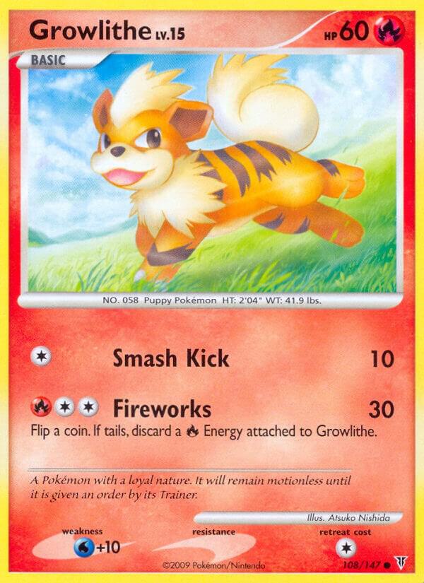 Growlithe 108 Reverse Holofoil Supreme Victors