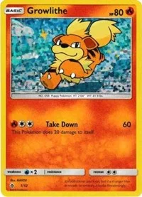 Growlithe | 1/12 | 001/012 | Holofoil | McDonald's Promos 2018