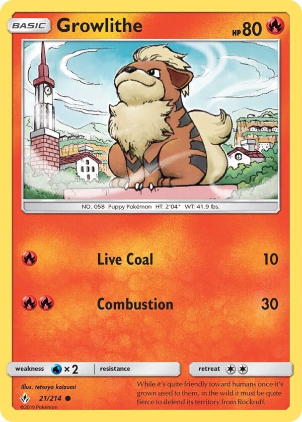 Growlithe 21/214 Normal SM – Unbroken Bonds