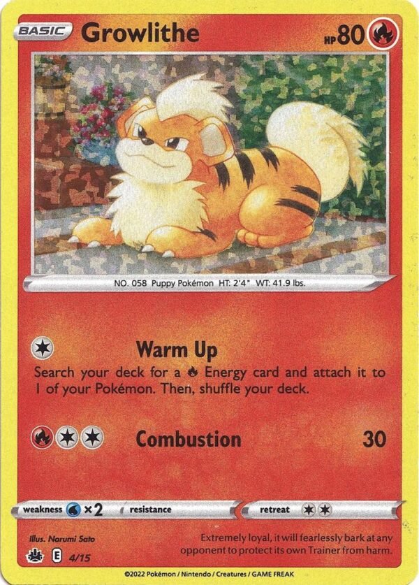 Growlithe 4/15 004/015 Holofoil McDonald’s Promos 2022