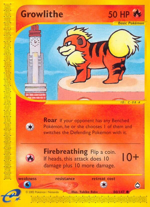 Growlithe (80) 080/147 Normal Aquapolis Growlithe (80) 080/147 Normal Aquapolis