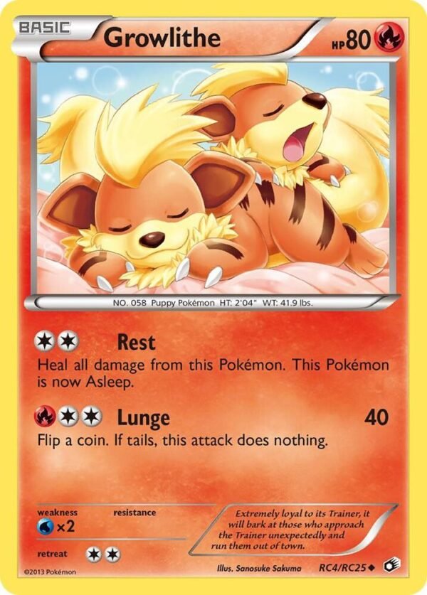 Growlithe RC4/RC25 Holofoil Legendary Treasures: Radiant Collection Growlithe RC4/RC25 Holofoil Legendary Treasures: Radiant Collection