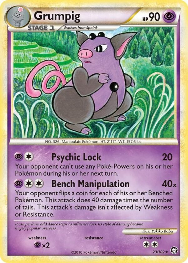 Grumpig 23/102 Reverse Holofoil Triumphant Grumpig 23/102 Reverse Holofoil Triumphant