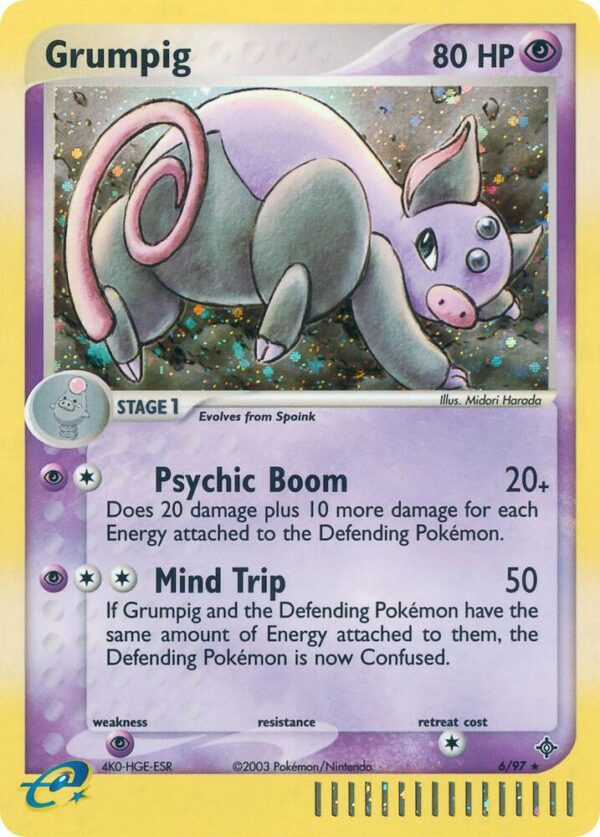 Grumpig 6/97 Reverse Holofoil Dragon