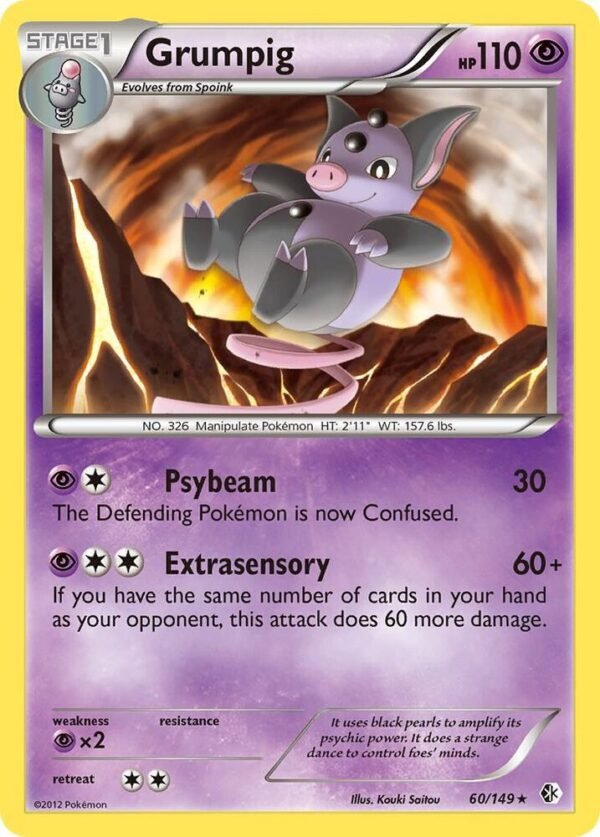 Grumpig 60/149 Reverse Holofoil Boundaries Crossed