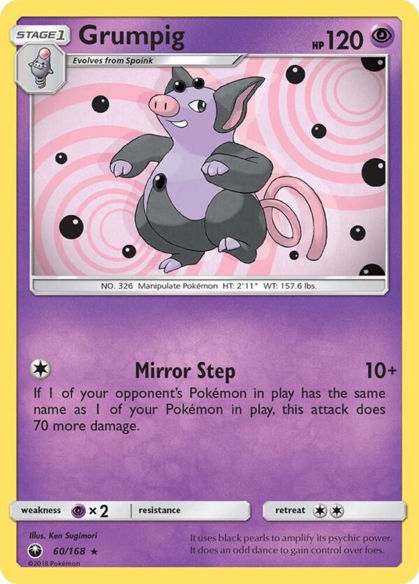 Grumpig 60/168 Reverse Holofoil SM – Celestial Storm