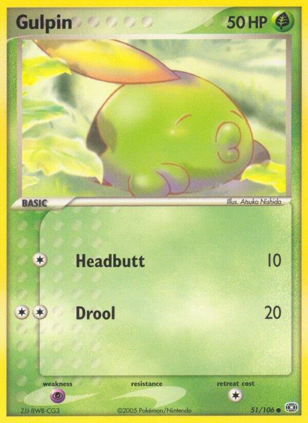 Gulpin 51/106 Reverse Holofoil Emerald
