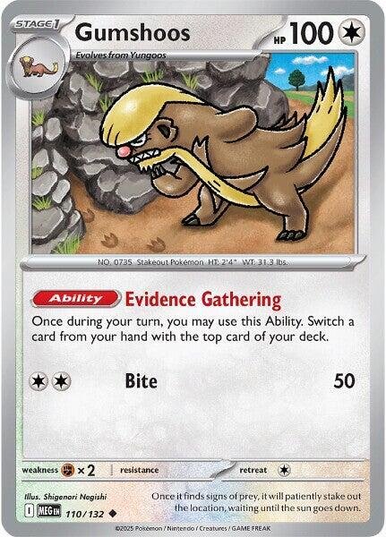 Gumshoos 110/132 Normal ME01: Mega Evolution