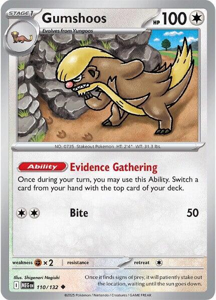 Gumshoos 110/132 Reverse Holofoil ME01: Mega Evolution
