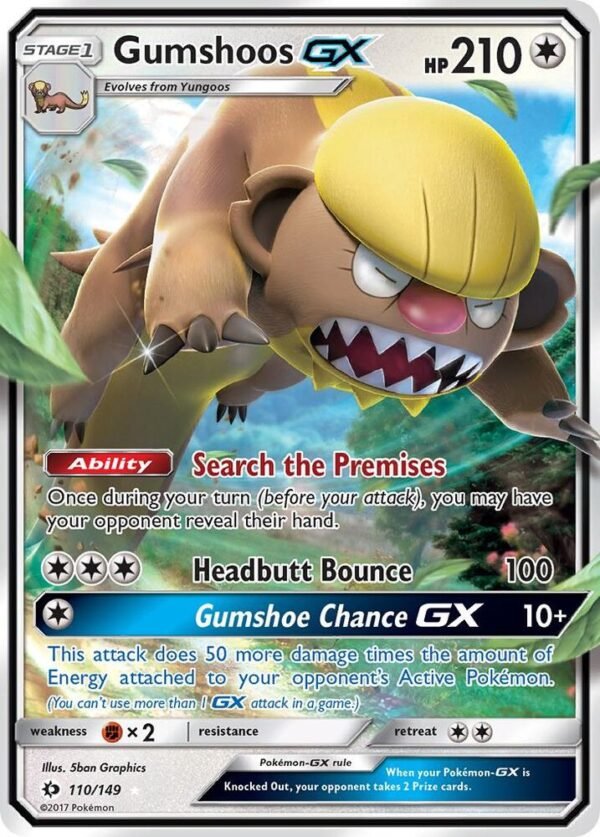 Gumshoos GX 110/149 Holofoil SM Base Set
