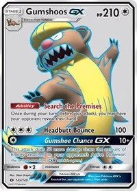 Gumshoos GX (Full Art) | 145/149 | Holofoil | SM Base Set