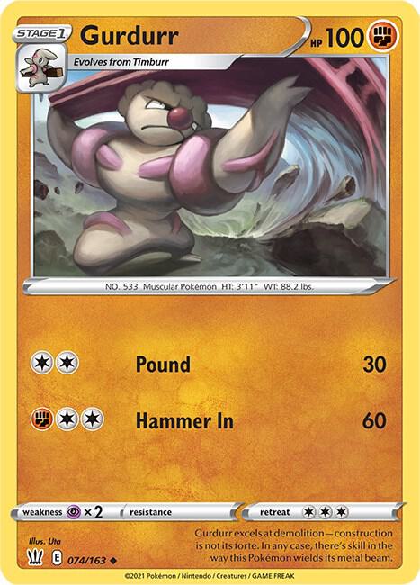 Gurdurr 074/163 Normal SWSH05: Battle Styles