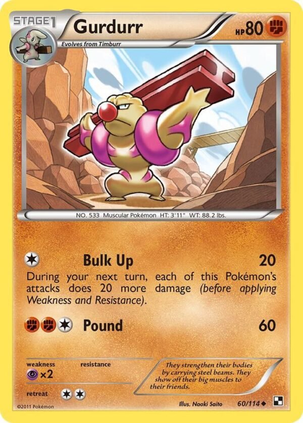 Gurdurr 60/114 Reverse Holofoil Black and White Gurdurr 60/114 Reverse Holofoil Black and White