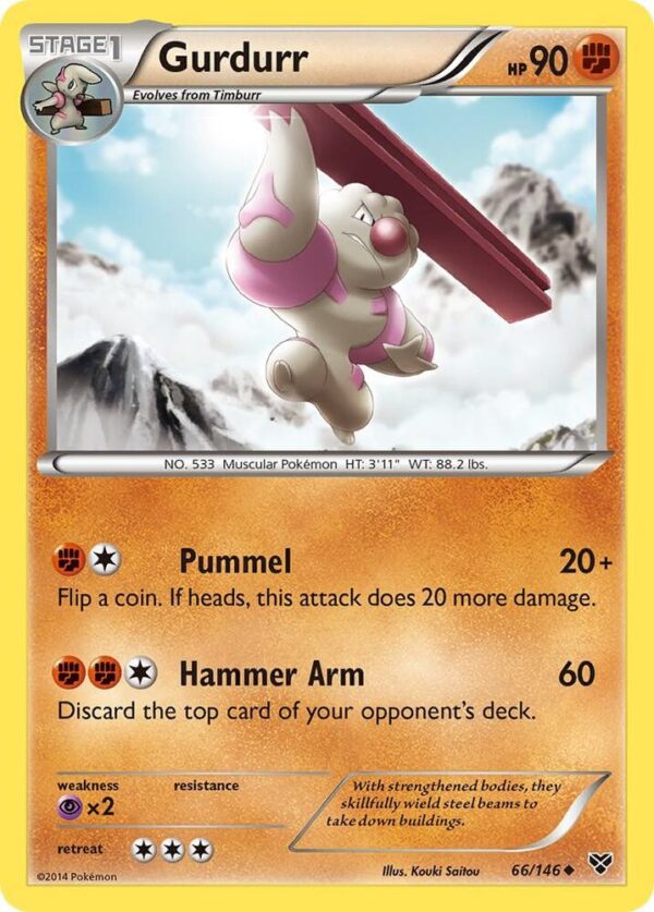 Gurdurr 66/146 Reverse Holofoil XY Base Set
