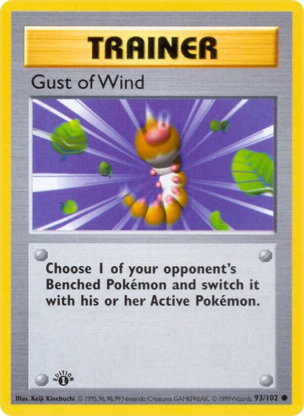 Gust of Wind 093/102 1st Edition Base Set (Shadowless)