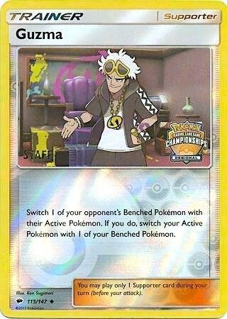 Guzma 115/147 (Regional Championships) [Staff] Reverse Holofoil League & Championship Cards