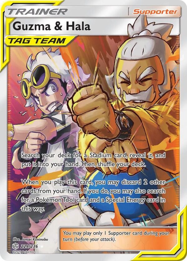 Guzma & Hala (Full Art) 229/236 Holofoil SM – Cosmic Eclipse