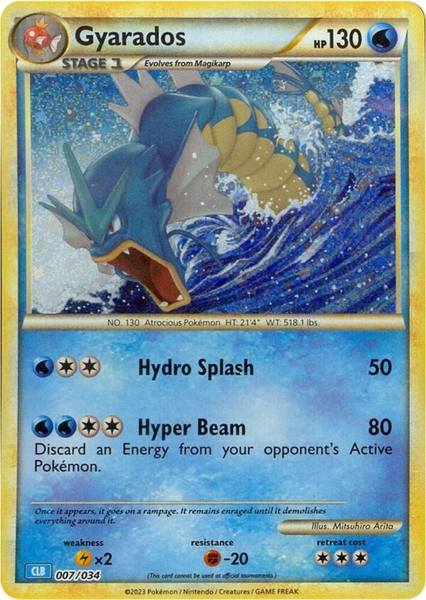 Gyarados 007/034 Holofoil Trading Card Game Classic
