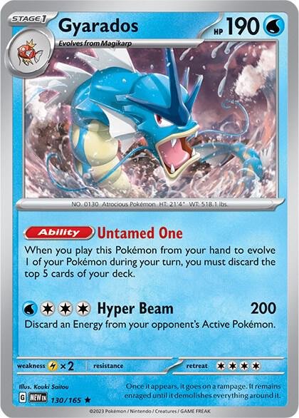 Gyarados 130/165 Reverse Holofoil SV: Scarlet & Violet 151