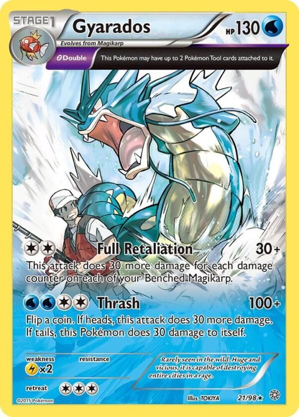 Gyarados (21) 21/98 Reverse Holofoil XY – Ancient Origins Gyarados (21) 21/98 Reverse Holofoil XY – Ancient Origins