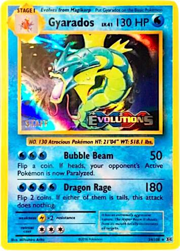 Gyarados 34/108 (Prerelease) [Staff] Holofoil XY Promos