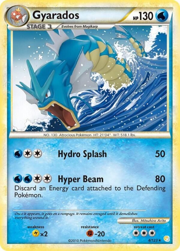 Gyarados 4/123 Reverse Holofoil HeartGold SoulSilver Gyarados 4/123 Reverse Holofoil HeartGold SoulSilver