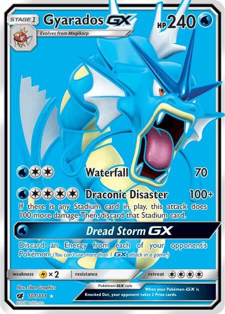 Gyarados GX (Full Art) 101/111 Holofoil SM – Crimson Invasion