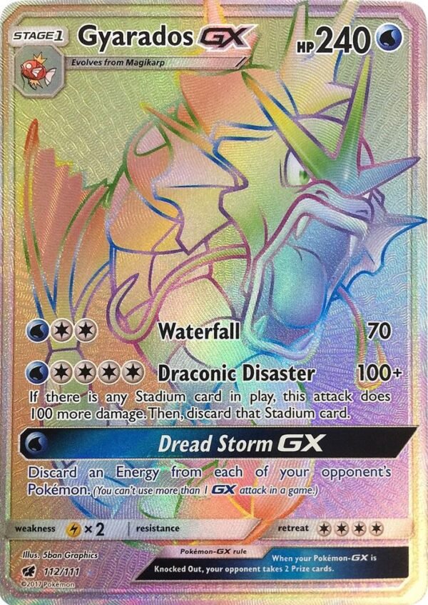 Gyarados GX (Secret) 112/111 Holofoil SM – Crimson Invasion Gyarados GX (Secret) 112/111 Holofoil SM – Crimson Invasion