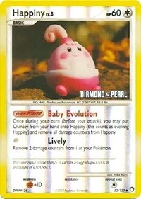 Happiny | 52/123 [Diamond & Pearl] | 052/123 | Reverse Holofoil | Burger King Promos
